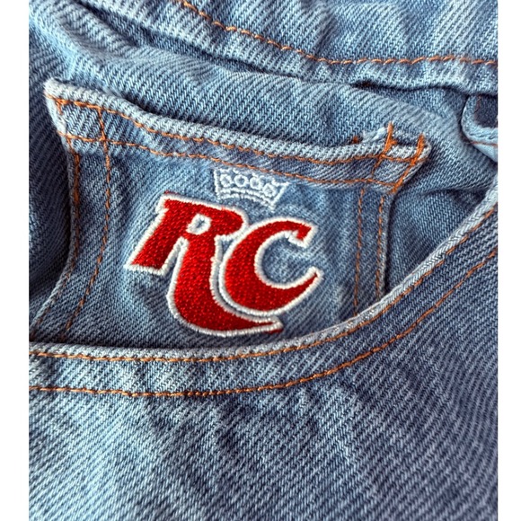 RCCSKATE Mens Denim Jeans Size XS Baggy Wide Leg Y2K Skate Pants Streetwear - Picture 3 of 12